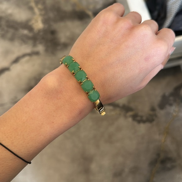 Kate Spade Gold and Green Gemstone Bracelet - Picture 3 of 8